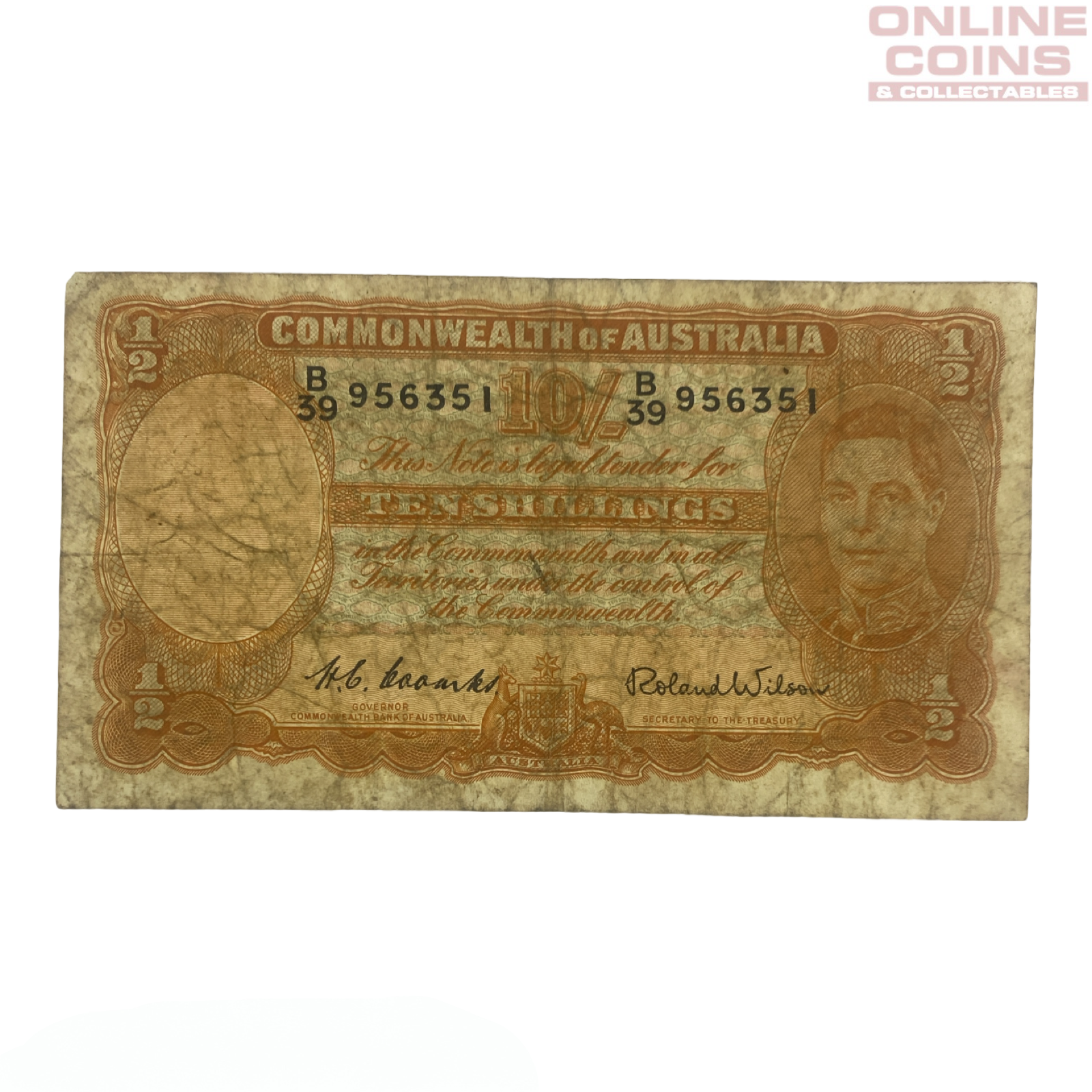 1952 Coombs Wilson Ten Shilling Note - Space Filler!